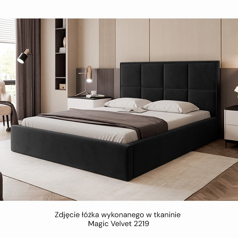 Łóżko tapicerowane Silensio z pojemnikiem na pościel 120/140/160/180x200cm Łóżko tapicerowane Silensio z pojemnikiem na pościel 120/140/160/180x200cm