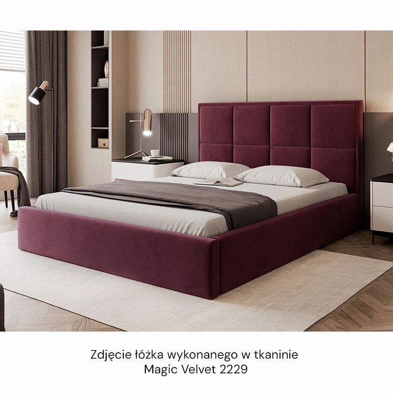 Łóżko tapicerowane Silensio z pojemnikiem na pościel 120/140/160/180x200cm Łóżko tapicerowane Silensio z pojemnikiem na pościel 120/140/160/180x200cm