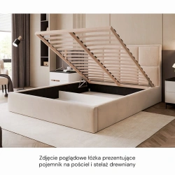 Łóżko tapicerowane Silensio z pojemnikiem na pościel 120/140/160/180x200cm Łóżko tapicerowane Silensio z pojemnikiem na pościel 120/140/160/180x200cm