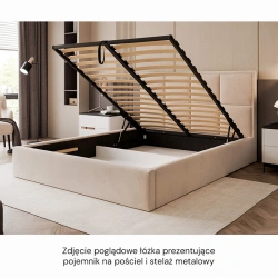 Łóżko tapicerowane Silensio z pojemnikiem na pościel 120/140/160/180x200cm Łóżko tapicerowane Silensio z pojemnikiem na pościel 120/140/160/180x200cm