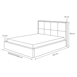 Łóżko tapicerowane Silensio z pojemnikiem na pościel 120/140/160/180x200cm Łóżko tapicerowane Silensio z pojemnikiem na pościel 120/140/160/180x200cm