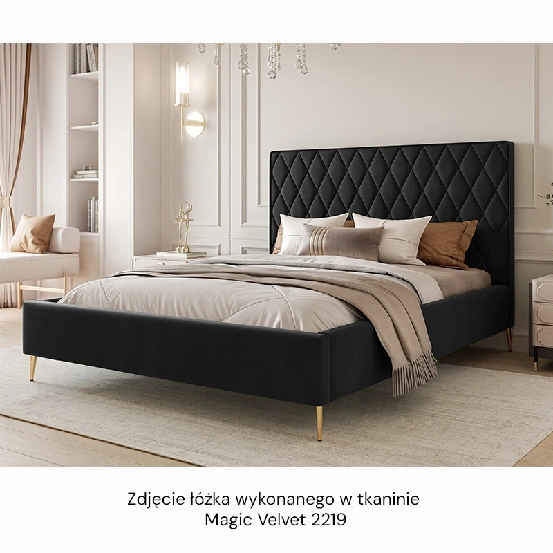 Łóżko tapicerowane Caro II z pojemnikiem, rozmiar do wyboru Łóżko tapicerowane Caro II z pojemnikiem, rozmiar do wyboru