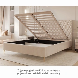 Łóżko tapicerowane Caro II z pojemnikiem, rozmiar do wyboru Łóżko tapicerowane Caro II z pojemnikiem, rozmiar do wyboru