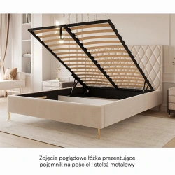 Łóżko tapicerowane Caro II z pojemnikiem, rozmiar do wyboru Łóżko tapicerowane Caro II z pojemnikiem, rozmiar do wyboru