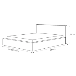 Łóżko tapicerowane Fluffy z pojemnikiem na pościel 140/160/180x200cm Łóżko tapicerowane Fluffy z pojemnikiem na pościel 140/160/180x200cm