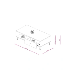 Ława Bilbao BO11 LE dąb artisan/biały Ława Bilbao BO11 LE dąb artisan/biały