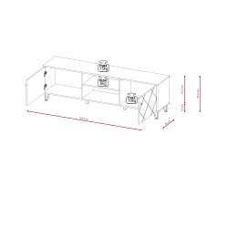 Szafka RTV Bilbao BO02 dąb artisan/biały Szafka RTV Bilbao BO02 dąb artisan/biały