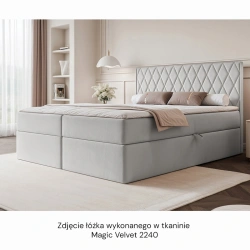 Łóżko kontynentalne Caro z materacem bonellowym i topperem Łóżko kontynentalne Caro z materacem bonellowym i topperem