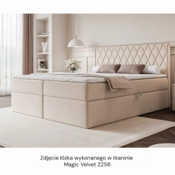 Łóżko kontynentalne Caro z materacem bonellowym i topperem Łóżko kontynentalne Caro z materacem bonellowym i topperem