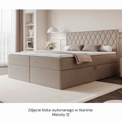 Łóżko kontynentalne Caro z materacem bonellowym i topperem Łóżko kontynentalne Caro z materacem bonellowym i topperem