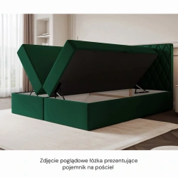 Łóżko kontynentalne Caro z materacem bonellowym i topperem Łóżko kontynentalne Caro z materacem bonellowym i topperem