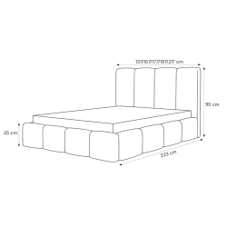Łóżko tapicerowane Maro z pojemnikiem na pościel rozmiar do wyboru Łóżko tapicerowane Maro z pojemnikiem na pościel rozmiar do wyboru