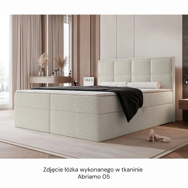 Łóżko kontynentalne Silensio z materacem bonellowym i topperem Łóżko kontynentalne Silensio z materacem bonellowym i topperem