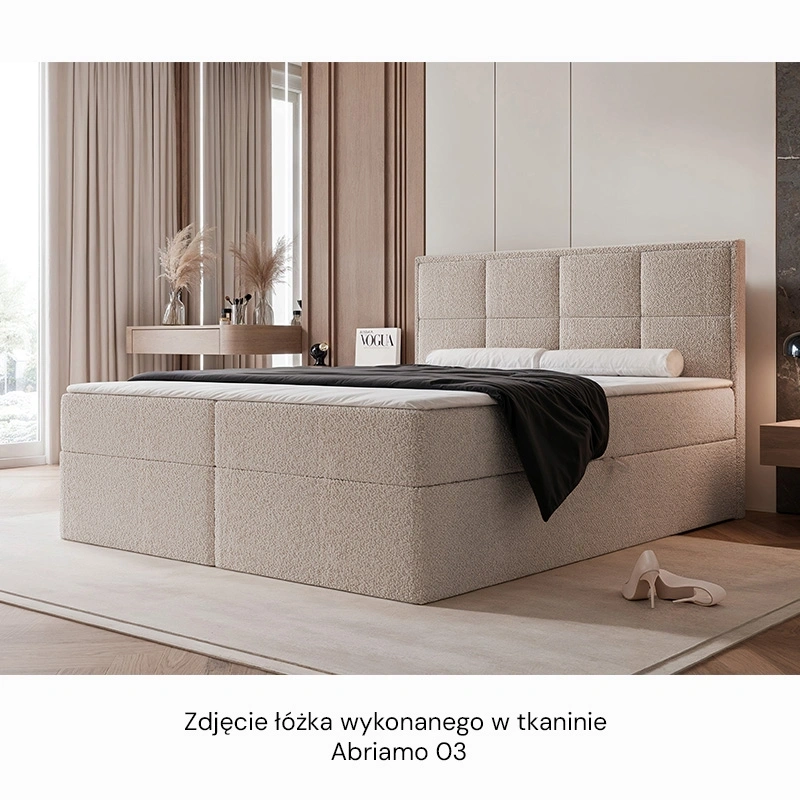 Łóżko kontynentalne Silensio z materacem bonellowym i topperem Łóżko kontynentalne Silensio z materacem bonellowym i topperem