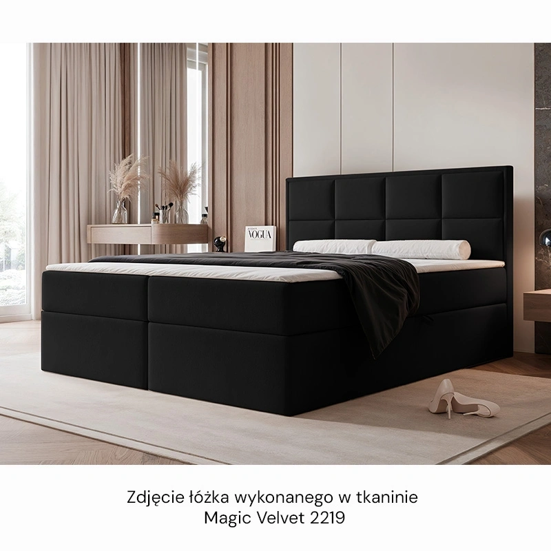 Łóżko kontynentalne Silensio z materacem bonellowym i topperem Łóżko kontynentalne Silensio z materacem bonellowym i topperem