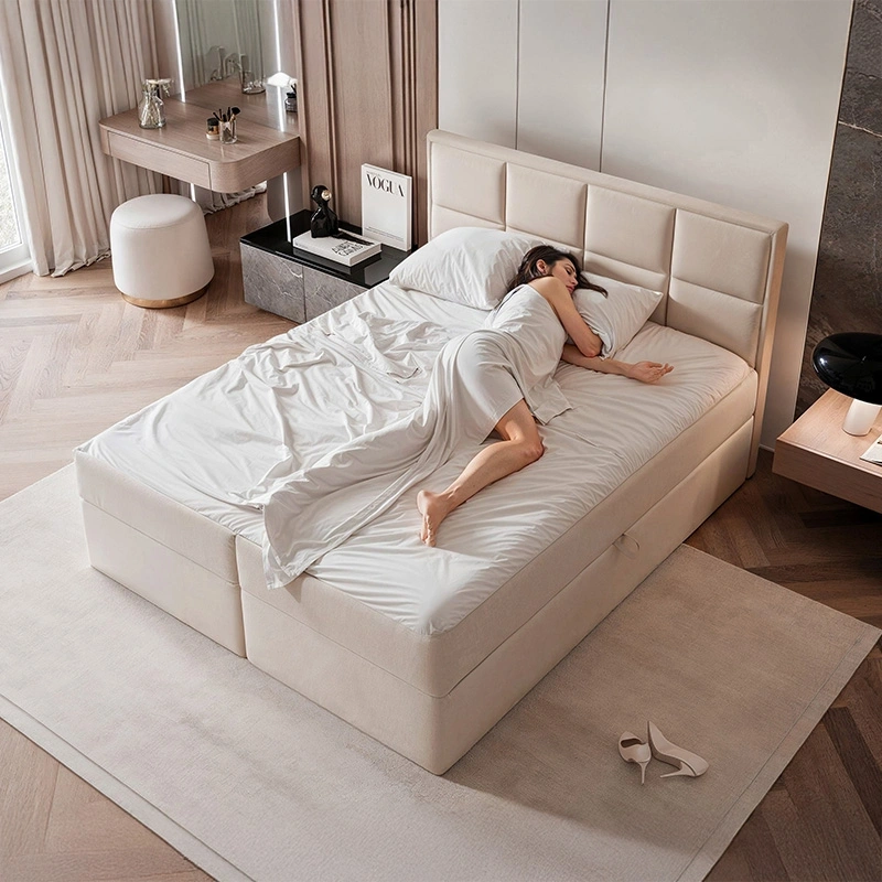 Łóżko kontynentalne Silensio z materacem bonellowym i topperem Łóżko kontynentalne Silensio z materacem bonellowym i topperem