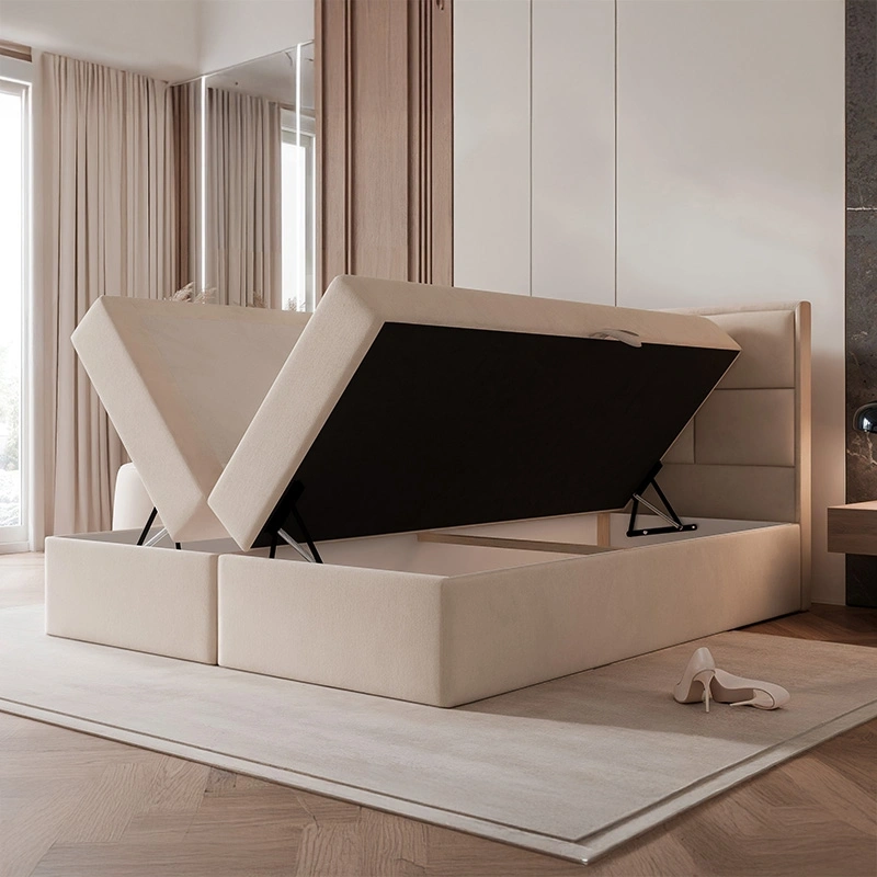 Łóżko kontynentalne Silensio z materacem bonellowym i topperem Łóżko kontynentalne Silensio z materacem bonellowym i topperem