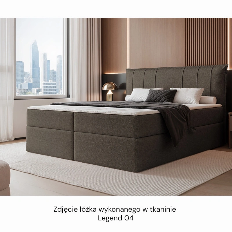 Łóżko kontynentalne Moly z materacem bonellowym i topperem Łóżko kontynentalne Moly z materacem bonellowym i topperem