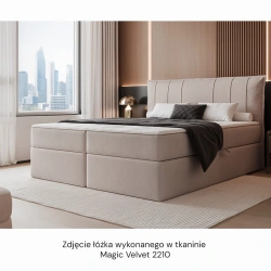 Łóżko kontynentalne Moly z materacem bonellowym i topperem Łóżko kontynentalne Moly z materacem bonellowym i topperem