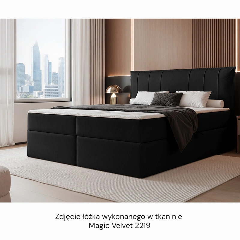 Łóżko kontynentalne Moly z materacem bonellowym i topperem Łóżko kontynentalne Moly z materacem bonellowym i topperem