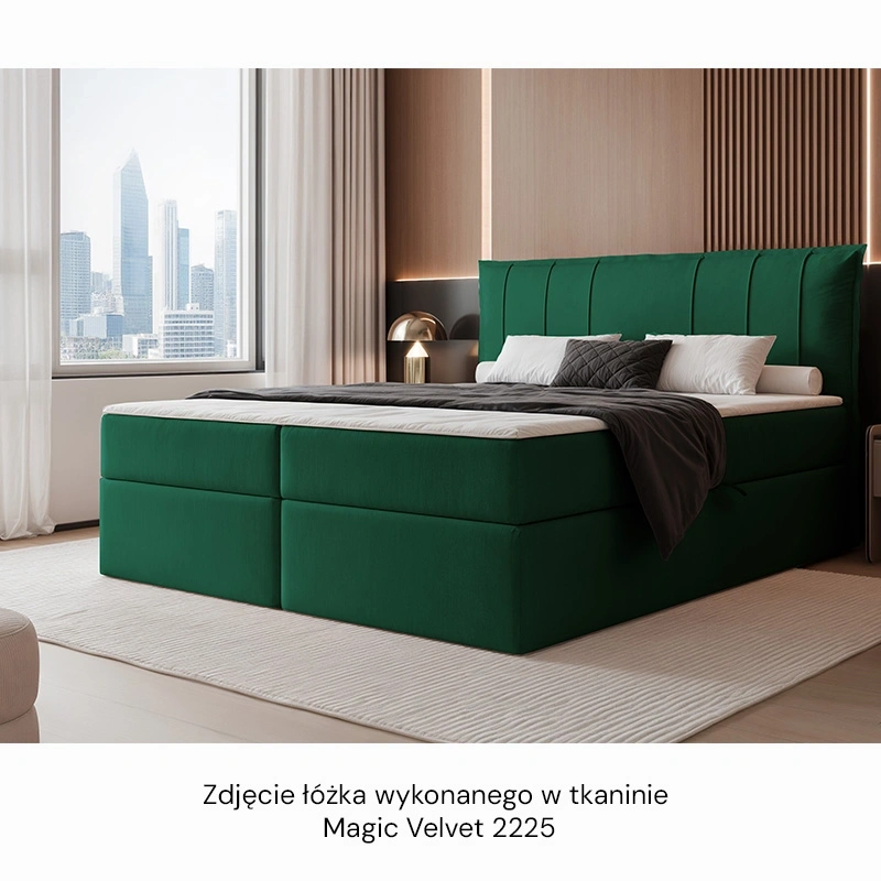 Łóżko kontynentalne Moly z materacem bonellowym i topperem Łóżko kontynentalne Moly z materacem bonellowym i topperem