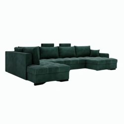 Duży narożnik U-kształtny London z funkcją spania i pojemnikiem na pościel Duży narożnik U-kształtny London z funkcją spania i pojemnikiem na pościel