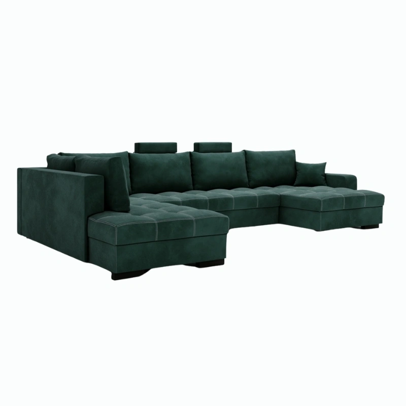 Duży narożnik U-kształtny London z funkcją spania i pojemnikiem na pościel Duży narożnik U-kształtny London z funkcją spania i pojemnikiem na pościel