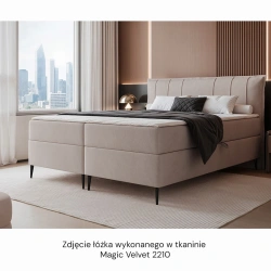 Łóżko kontynentalne Suzi z materacem bonellowym i topperem Łóżko kontynentalne Suzi z materacem bonellowym i topperem