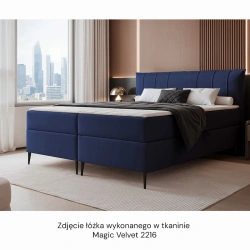 Łóżko kontynentalne Suzi z materacem bonellowym i topperem Łóżko kontynentalne Suzi z materacem bonellowym i topperem