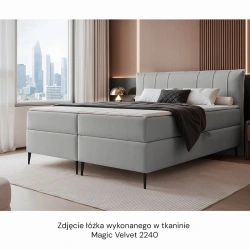 Łóżko kontynentalne Suzi z materacem bonellowym i topperem Łóżko kontynentalne Suzi z materacem bonellowym i topperem