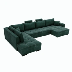 Duży narożnik U-kształtny London z funkcją spania i pojemnikiem na pościel Duży narożnik U-kształtny London z funkcją spania i pojemnikiem na pościel