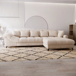 Duży narożnik Lettica L z wyprofilowanym siedziskiem i funkcją spania Duży narożnik Lettica L z wyprofilowanym siedziskiem i funkcją spania