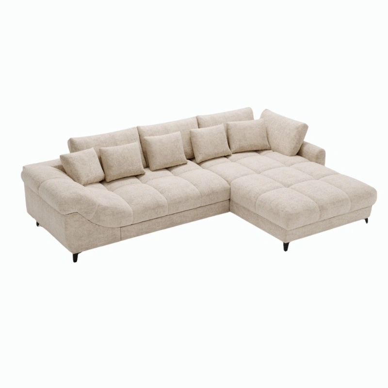 Duży narożnik Lettica L z wyprofilowanym siedziskiem i funkcją spania Duży narożnik Lettica L z wyprofilowanym siedziskiem i funkcją spania