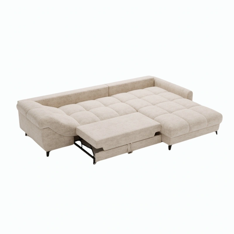 Duży narożnik Lettica L z wyprofilowanym siedziskiem i funkcją spania Duży narożnik Lettica L z wyprofilowanym siedziskiem i funkcją spania