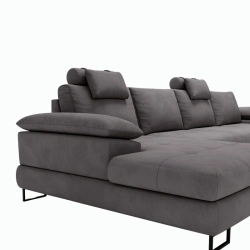 Pikowany narożnik U-kształtny Cuba z funkcją spania i pojemnikami Pikowany narożnik U-kształtny Cuba z funkcją spania i pojemnikami