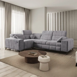 Narożnik Ariete II L-kształtny z funkcją spania, regulowanymi zagłówkami i portem USB Narożnik Ariete II L-kształtny z funkcją spania, regulowanymi zagłówkami i portem USB