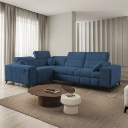 Narożnik Ariete II L-kształtny z funkcją spania, regulowanymi zagłówkami i portem USB Narożnik Ariete II L-kształtny z funkcją spania, regulowanymi zagłówkami i portem USB