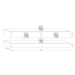 Szafka RTV FLY 140 LE LED Szafka RTV FLY 140 LE LED