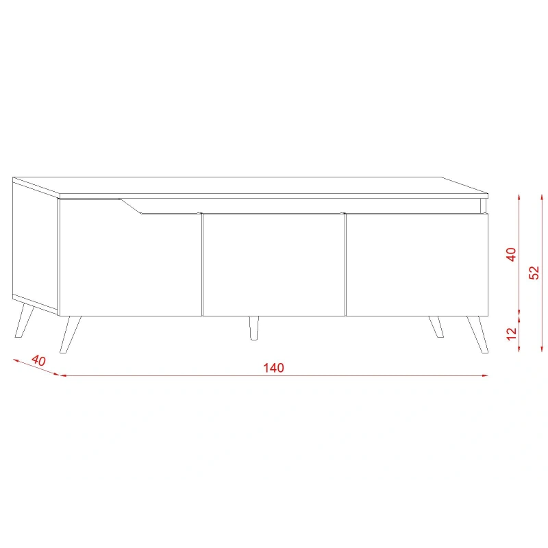 Szafka RTV TUE TU01 LE 2K Szafka RTV TUE TU01 LE 2K