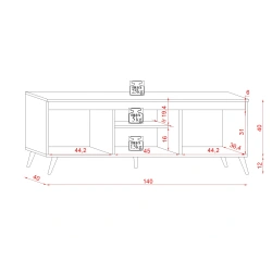 Szafka RTV TUE TU01 LE 2K Szafka RTV TUE TU01 LE 2K