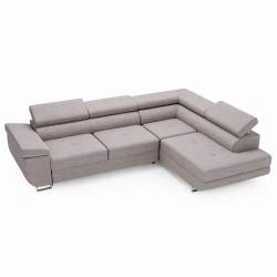 Narożnik L-Kształtny Anton z regulowanymi zagłówkami popiel Narożnik L-Kształtny Anton z regulowanymi zagłówkami popiel