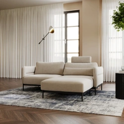 Narożnik L-kształtny Duero z pufą i funkcją spania Narożnik L-kształtny Duero z pufą i funkcją spania