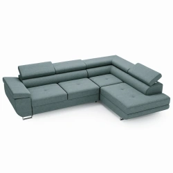 Narożnik L-Kształtny Anton z regulowanymi zagłówkami turkusowy Narożnik L-Kształtny Anton z regulowanymi zagłówkami turkusowy