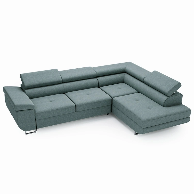 Narożnik L-Kształtny Anton z regulowanymi zagłówkami turkusowy Narożnik L-Kształtny Anton z regulowanymi zagłówkami turkusowy