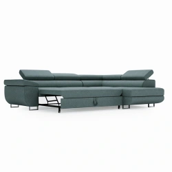 Narożnik L-Kształtny Anton z regulowanymi zagłówkami turkusowy Narożnik L-Kształtny Anton z regulowanymi zagłówkami turkusowy