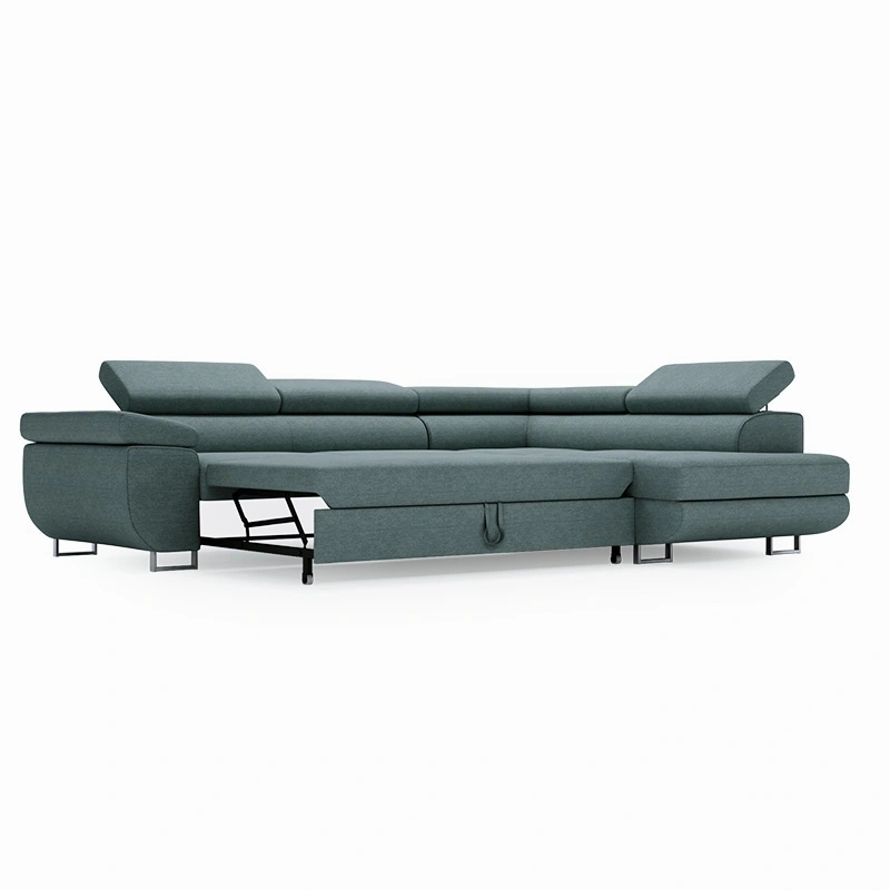 Narożnik L-Kształtny Anton z regulowanymi zagłówkami turkusowy Narożnik L-Kształtny Anton z regulowanymi zagłówkami turkusowy