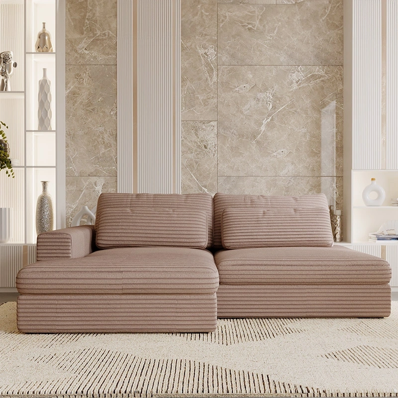 Narożnik Leida L z funkcją spania i pojemnikiem beżowy sztruks Narożnik Leida L z funkcją spania i pojemnikiem beżowy sztruks