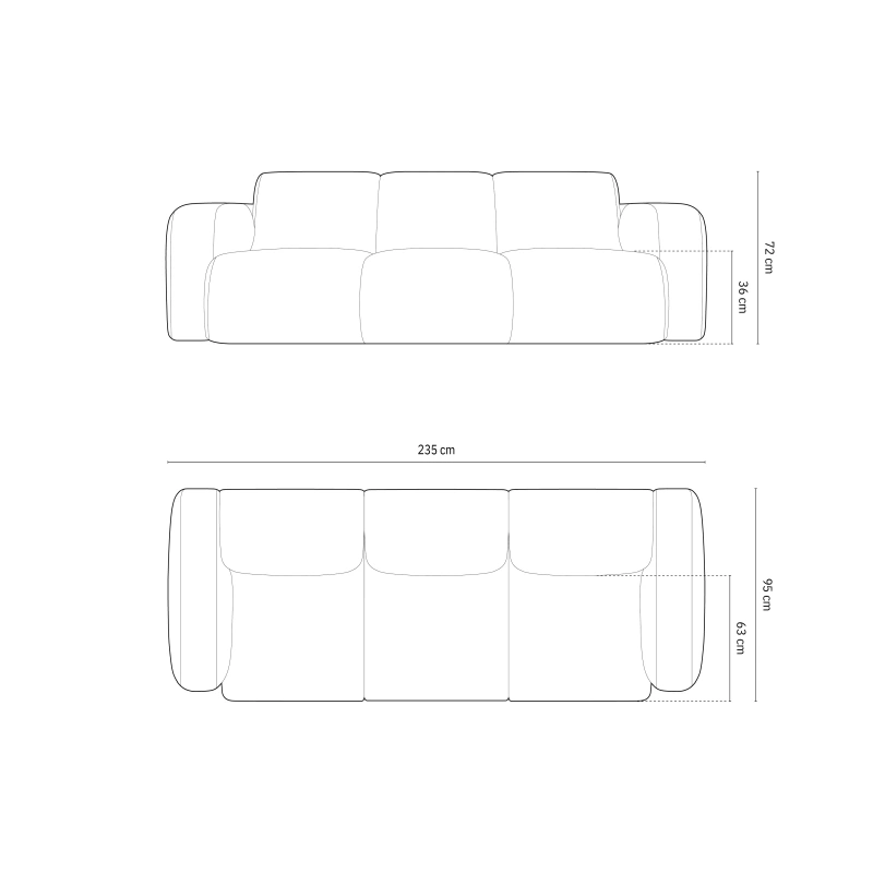 Sofa 3 osobowa Lola tkanina szenilowa Haga Windsor & Co Sofa 3 osobowa Lola tkanina szenilowa Haga Windsor & Co