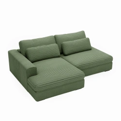 Narożnik Leida L z funkcją spania i pojemnikiem oliwkowy sztruks Narożnik Leida L z funkcją spania i pojemnikiem oliwkowy sztruks