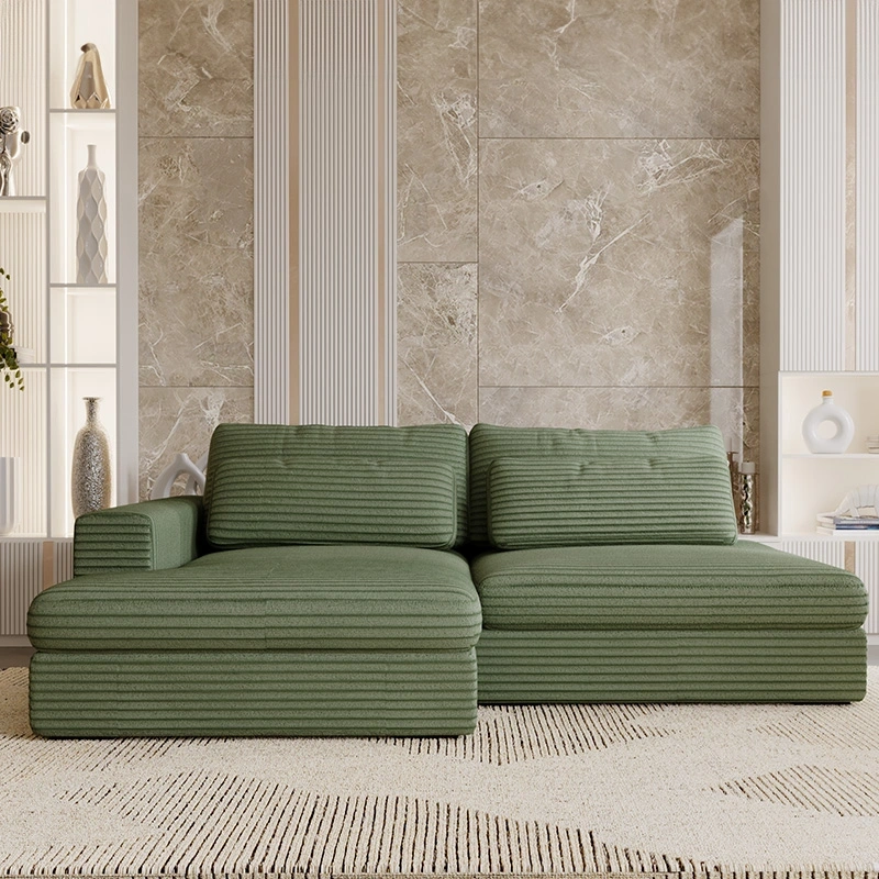 Narożnik Leida L z funkcją spania i pojemnikiem oliwkowy sztruks Narożnik Leida L z funkcją spania i pojemnikiem oliwkowy sztruks